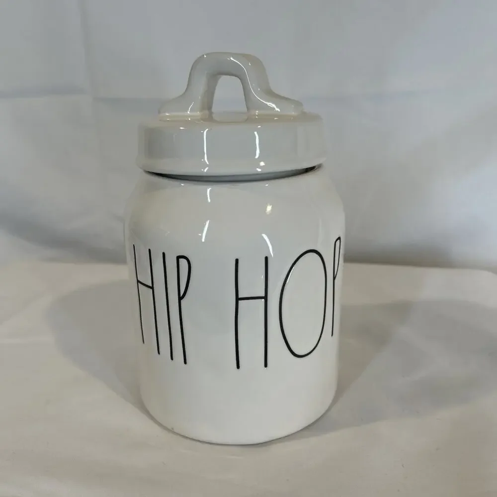 Rae Dunn Artisan Baby Canister “HIP HOP” Farmhouse Large Letters